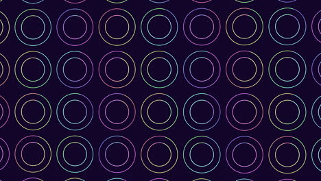 Kreisförmige-Träume-Nahtloses-Muster-Aus-Violetten-Und-Blauen-Kreisen-Auf-Dunklem-Hintergrund