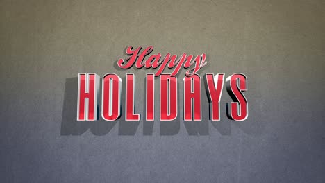 Festive-greetings-modern,-red-and-white-Happy-Holidays-text-on-gray-backdrop-exudes-holiday-cheer