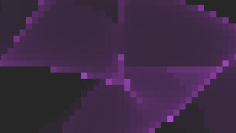 Pixelated-purple-shape-on-black-background