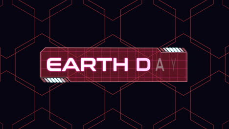 Geometric-Earth-Day-sign-encourages-environmental-awareness