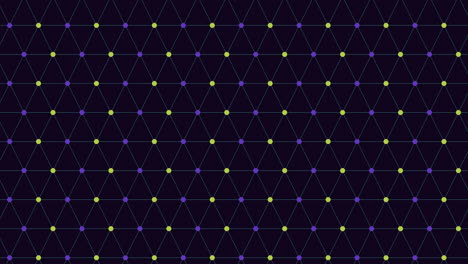 Geometric-purple-and-green-dot-pattern-on-black-background