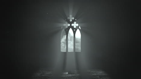 Herrliches-Buntglaskreuz-Schimmert-In-Göttlichem-Licht