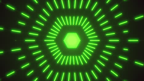 Leuchtend-Grünes-Kreisförmiges-Muster,-Futuristisches-Und-Dynamisches-Design