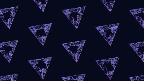 Patrón-Geométrico-De-Triángulo-Púrpura-Sobre-Fondo-Negro-Diseño-Moderno-Y-Abstracto