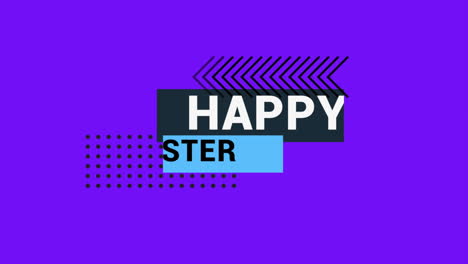 Modern-Happy-Easter-design-with-purple-background,-minimalist-text,-and-geometric-accents
