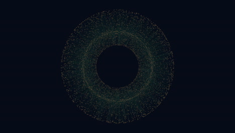 Circular-green-dot-pattern-on-black-background