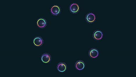 Regenbogenkreis-Aus-Bunten-Kreisen-Abstrakte-Kunstkomposition