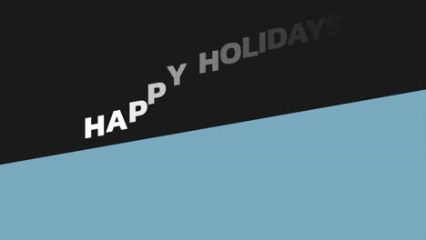 Frohe-Feiertage-Grußkarte-Blau-Und-Schwarz-Hintergrund-Mit-Schneemann