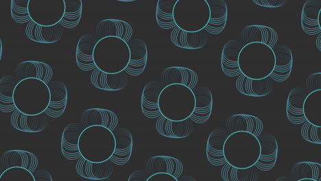 Modern-black-and-blue-circular-pattern-with-curved-lines-and-small-circles