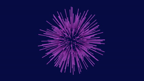 Explosión-Púrpura-Dinámica,-Intrincado-Patrón-Circular-De-Líneas-Sobre-Fondo-Oscuro