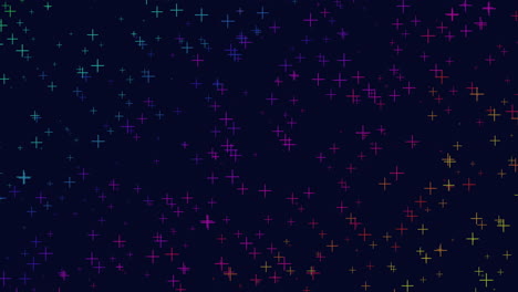 Vibrant-colorful-stars-seamless-pattern-on-black-background