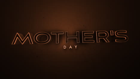 Neon-reminder-celebrate-Mothers-Day-with-orange-glow-on-black