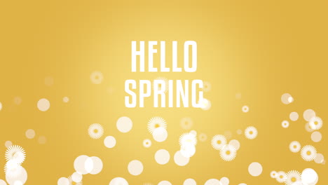 Verspielter-Hallo-Frühlingstext-Mit-Gelbem-Hintergrund-Und-Blumen