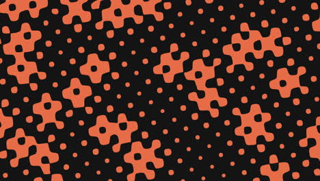 Patrón-Abstracto-Dinámico-Negro-Y-Naranja-Con-Formas-Circulares-Fluidas