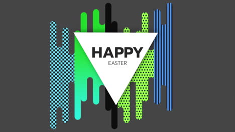 Colorful-Happy-Easter-text-with-triangle-with-vibrant-lines