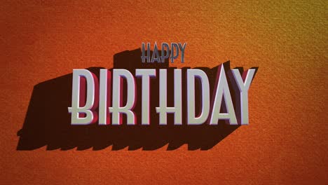 3D-Geburtstagskarte-Mit-Stilisierter-Schrift-Auf-Orangefarbenem-Hintergrund