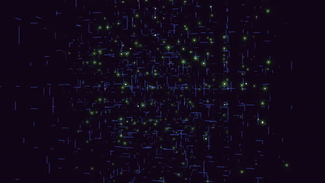 Complex-3d-grid-network-of-green-dots-and-lines