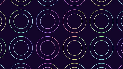 Colorful-circle-pattern-on-black-background