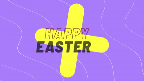 Cheerful-Happy-Easter-text-on-purple-background