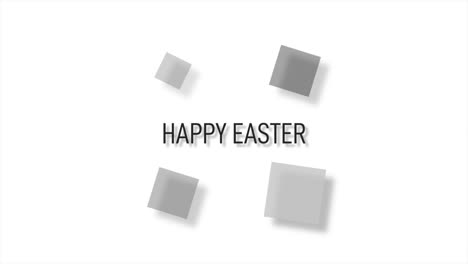 Happy-Easter-greeting-card-white-rectangle-with-black-border,-grey-square,-and-Happy-Easter-in-white-letters