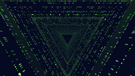 Llamativo-Patrón-Triangular-Futurista-Con-Líneas-Verdes