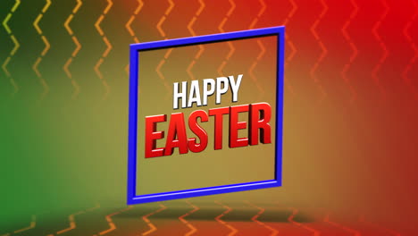 Colorful-easter-frame-with-diagonal-Happy-Easter-text-on-abstract-background