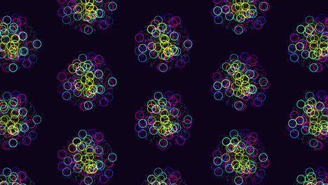 Abstract-color-pattern-vibrant-circles-on-black-background