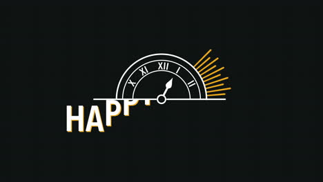 Frohe-Ostern-Logo-Zeitlose-Feier-Mit-Auffälligen-Uhr-Design