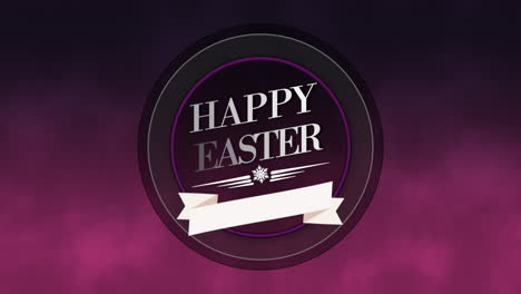 Celebrate-easter-with-a-vibrant-Happy-Easter-banner-in-purple-and-pink