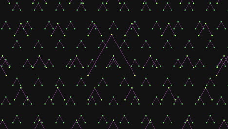 Zickzack-Dreiecke-Und-Gitterquadrate-Bilden-Ein-Schwarzes-Und-Violettes-Muster