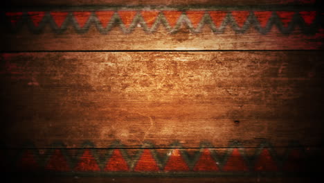Colorful-triangular-pattern-on-distressed-wooden-background