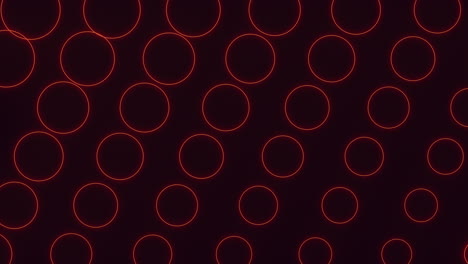 Mesmerizing-red-circle-pattern,-floating-symmetry-on-black-background