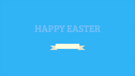 Cheerful-Easter-greeting-on-blue-background-with-white-text-and-ribbon