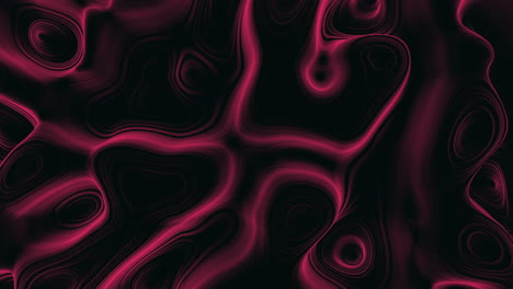 Dynamisches-Rotes-Und-Schwarzes-Abstraktes-Muster-Mit-Wirbelnden-Wellenlinien