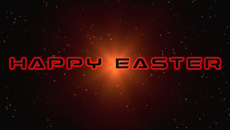 Neon-lit-Happy-Easter-background-vibrant-red-with-stylized-white-font