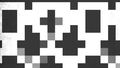 Monochrome-overlapping-pixelated-pattern-in-grid-formation
