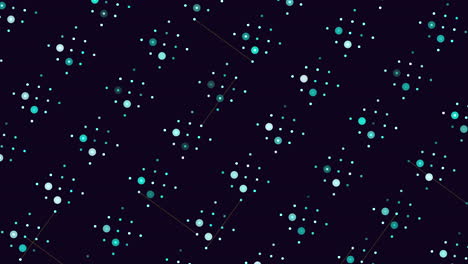 Symmetrisches-Muster-Aus-Grünen-Punkten-Auf-Schwarzem-Hintergrund