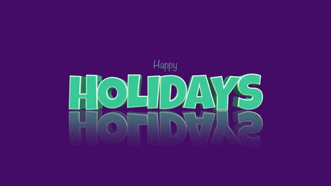 Reflective-Happy-Holidays-in-vibrant-green-on-a-purple-background