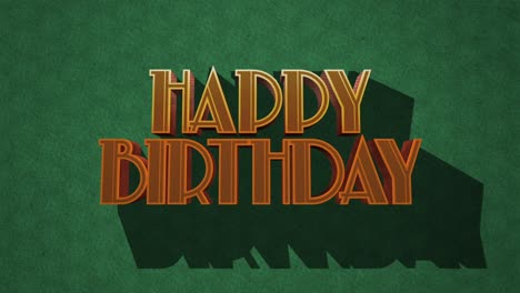 Texto-De-Feliz-Cumpleaños-En-3D-Con-Efecto-De-Sombra-Y-Resaltado-En-Patrón-Verde