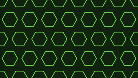 Symmetrical-hexagonal-green-line-pattern