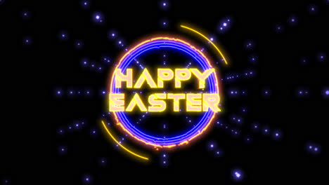 Bright-and-colorful-neon-sign-Happy-Easter-triangle-decoration-for-festivities-and-sales-events