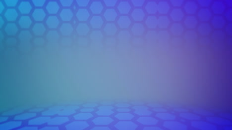 Abstract-3d-hexagonal-pattern-in-blue-and-purple