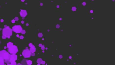 Purple-circles-form-circular-pattern-on-black-background