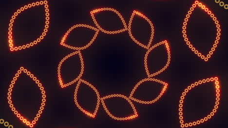 Golden-Leaf-Mandala-Komplizierte-Kreisförmige-Muster-Auf-Schwarzem-Hintergrund
