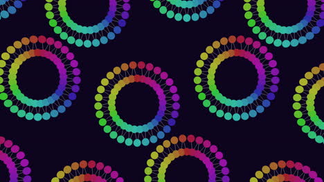 Vibrant-symmetrical-circle-pattern-on-black-background
