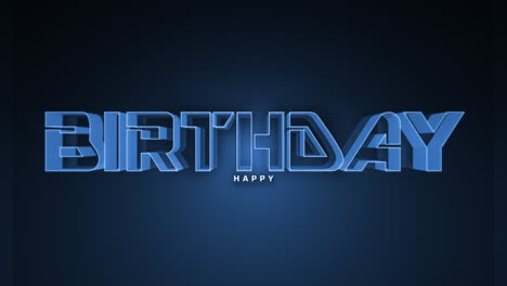 El-Texto-De-Feliz-Cumpleaños-En-3D-Aparece-Sobre-Un-Fondo-Azul-Oscuro