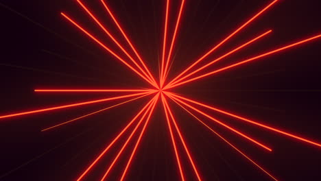 Lebendiger-Laserstrahl-Mit-Konvergierenden-Roten-Linien,-Die-Vom-Zentrum-Ausgehen