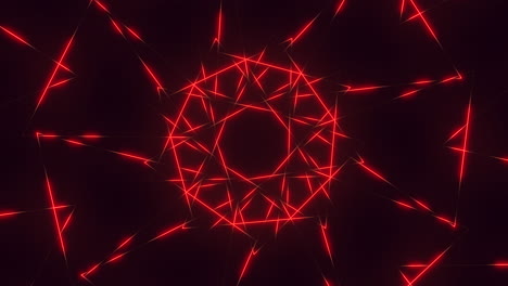 Radiant-star-glowing-red-lines-illuminate-pattern