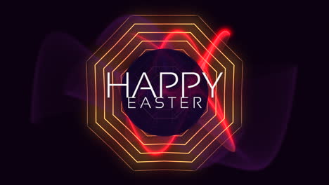 Bright-and-colorful-neon-Happy-Easter-greeting-on-black-background
