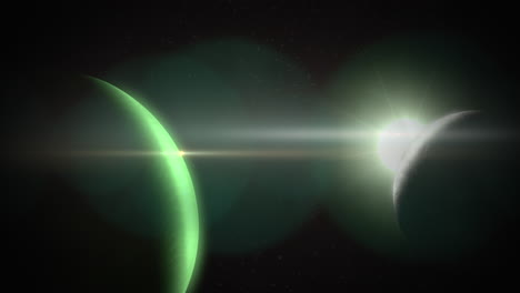Weltraumtag-Text-Mit-Rätselhaftem-Planeten,-Beleuchtet-Durch-Helles-Licht